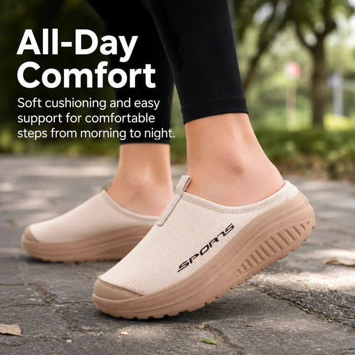 Everyday comfort women's orthopedic slip-on slippers. Soft, supportive indoor footwear for house wear.