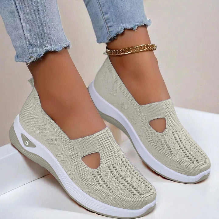 Fashionable women's slip-on sneakers, providing excellent arch support and breathable comfort for summer.
