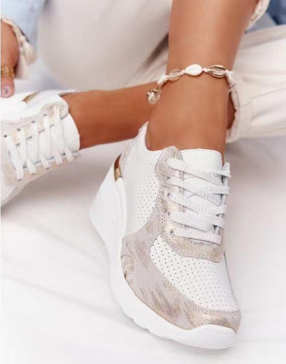 Stylish low profile women's everyday sneakers, soft cushioned for comfort, breathable & anti-slip.