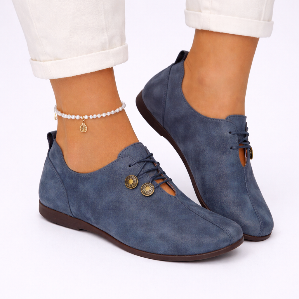 Women's soft orthopedic comfort loafers with cushioned sole & arch support for everyday casual wear.