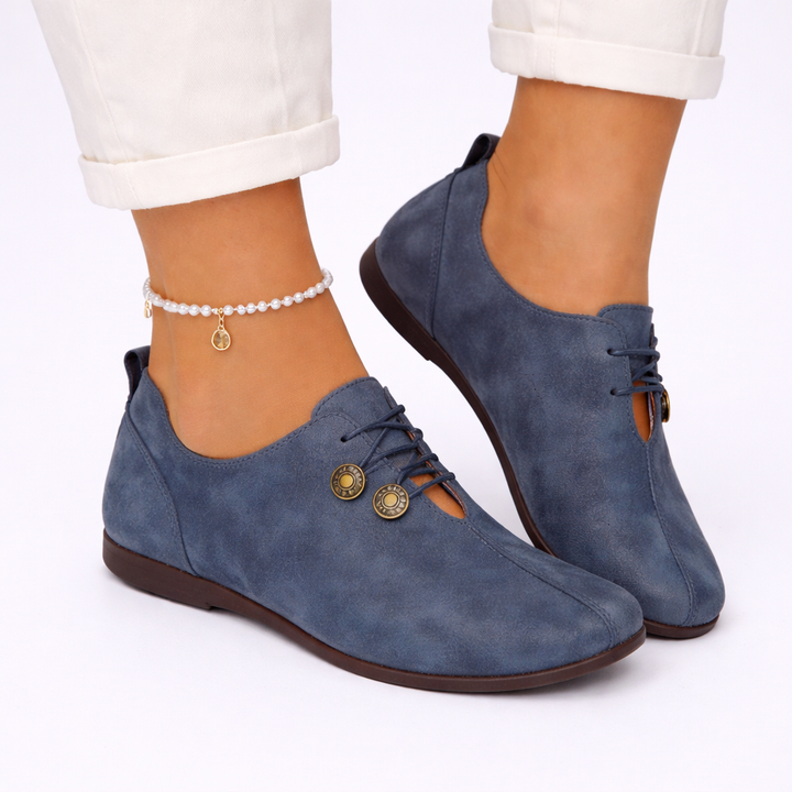 Women's soft orthopedic comfort loafers with cushioned sole & arch support for everyday casual wear.