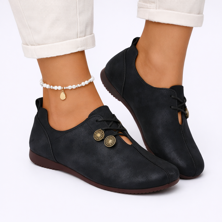 Soft women's comfort loafers, featuring orthopedic design, cushioned sole, and easy slip-on style.