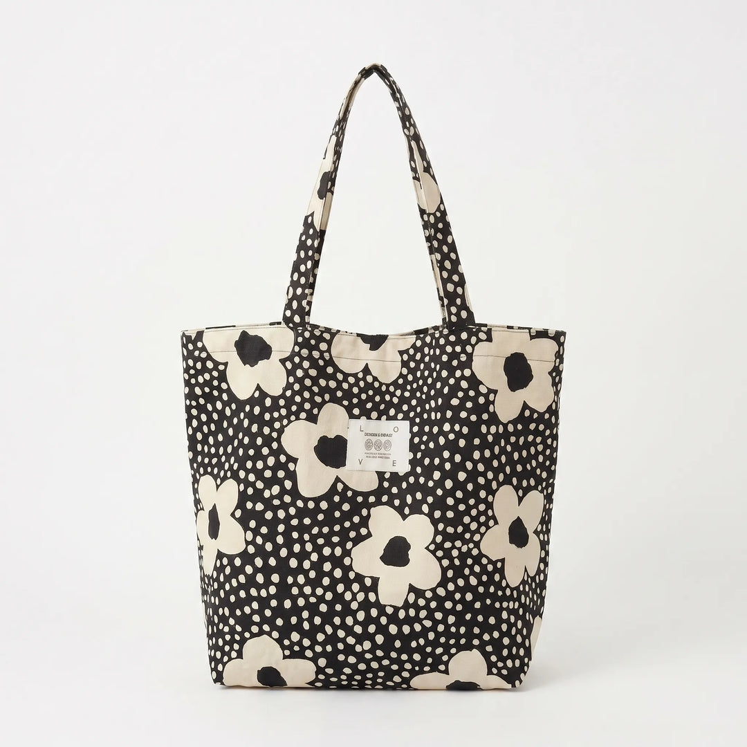 Comfortable everyday women's tote bag, a soft shoulder style with a beautiful floral print, large & practical.