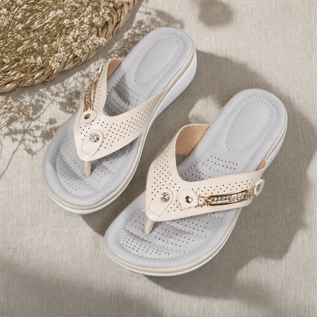 Supportive women's orthopedic sandals, lightweight design for all-day arch & foot comfort.