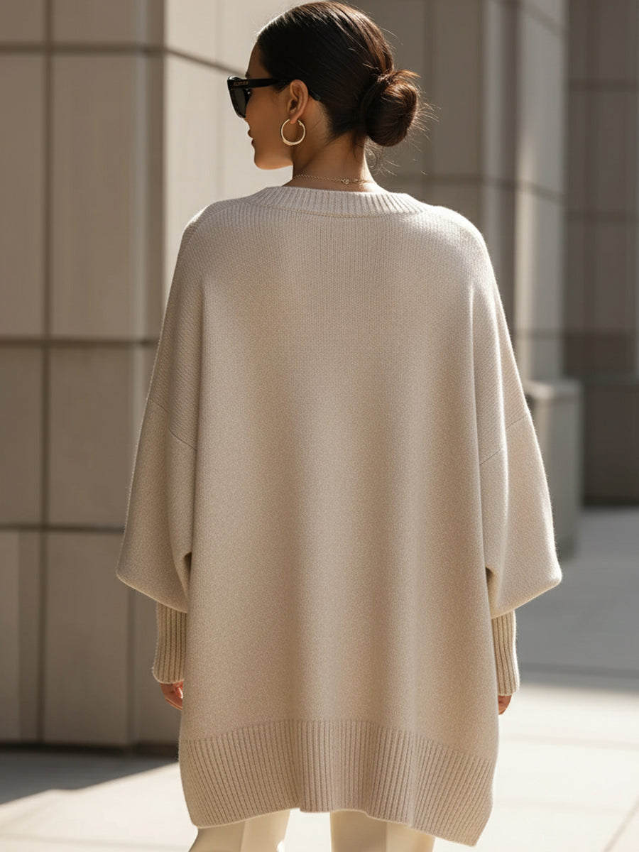 Soft knit oversized sweater for women, ultimate cozy comfort and effortless style.