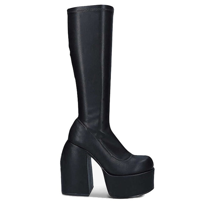 Women's stylish black heeled ankle boots. Perfect for versatile fashion & elevated style. Trendy chic footwear.