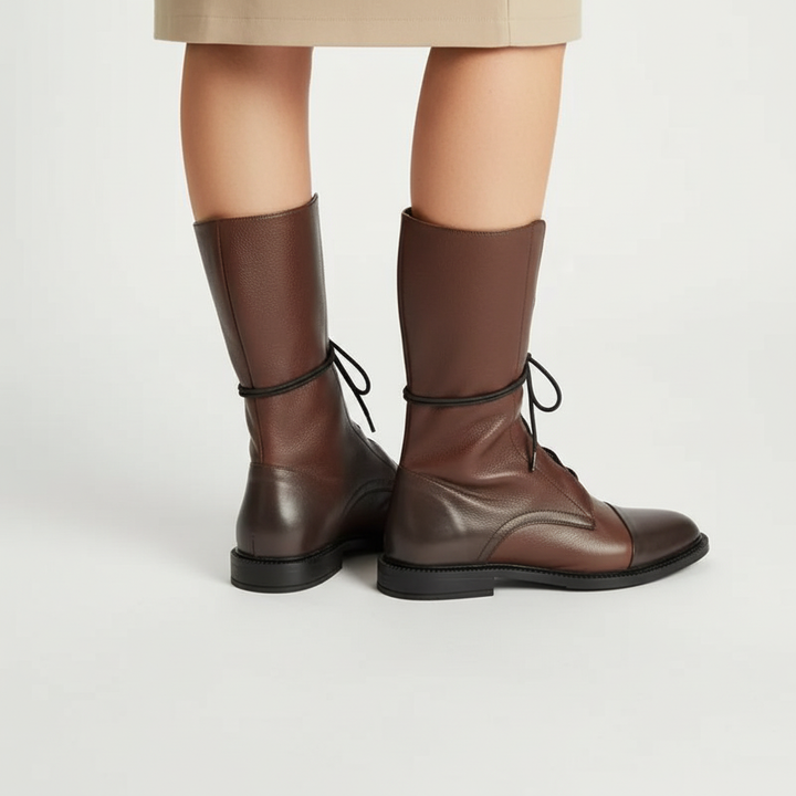Versatile women's high lace-up boots for winter & fall. Comfortable, adjustable fit & durable non-slip sole.