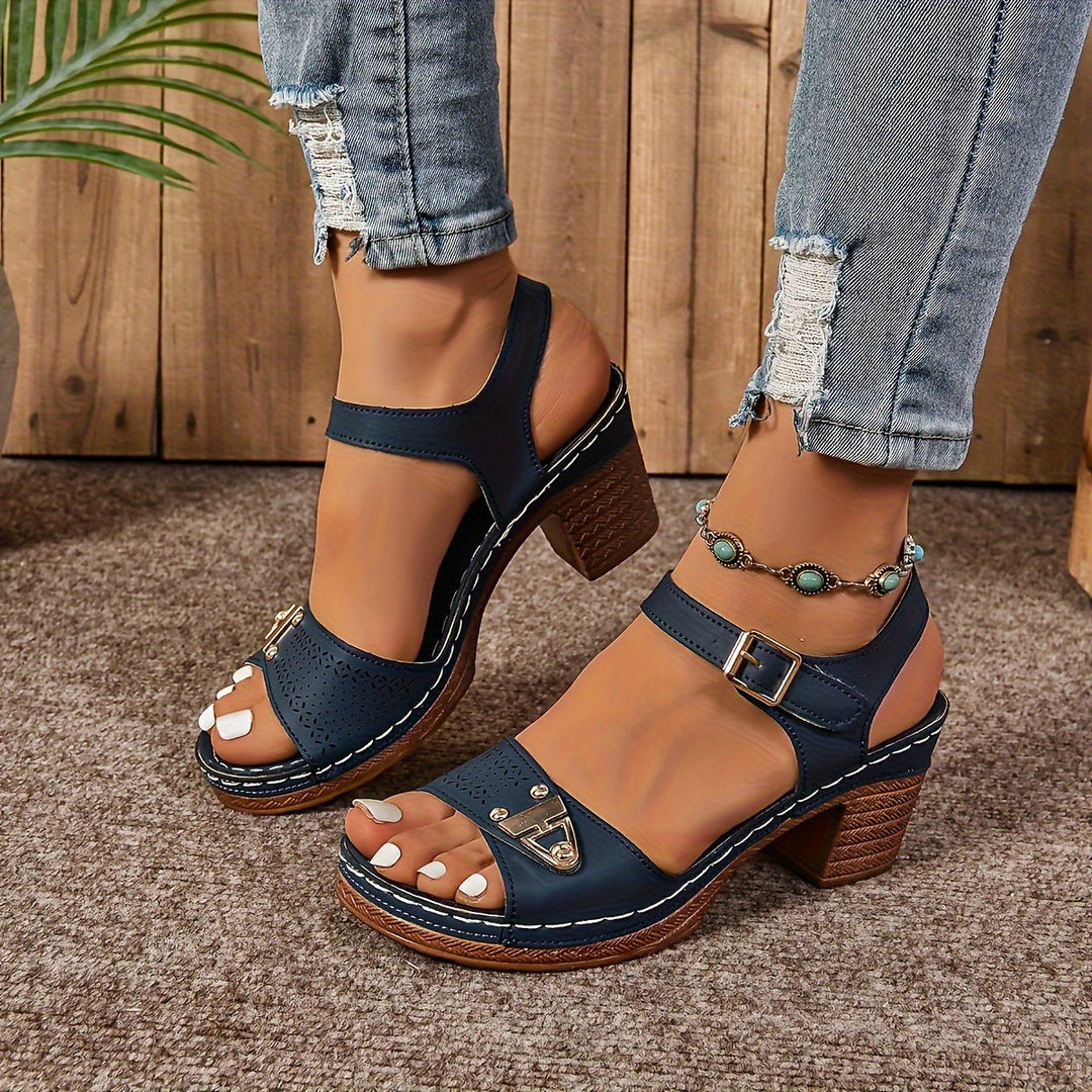Fashionable women's sandals for casual summer wear. Features everyday comfort, lightweight feel, and open-toe.