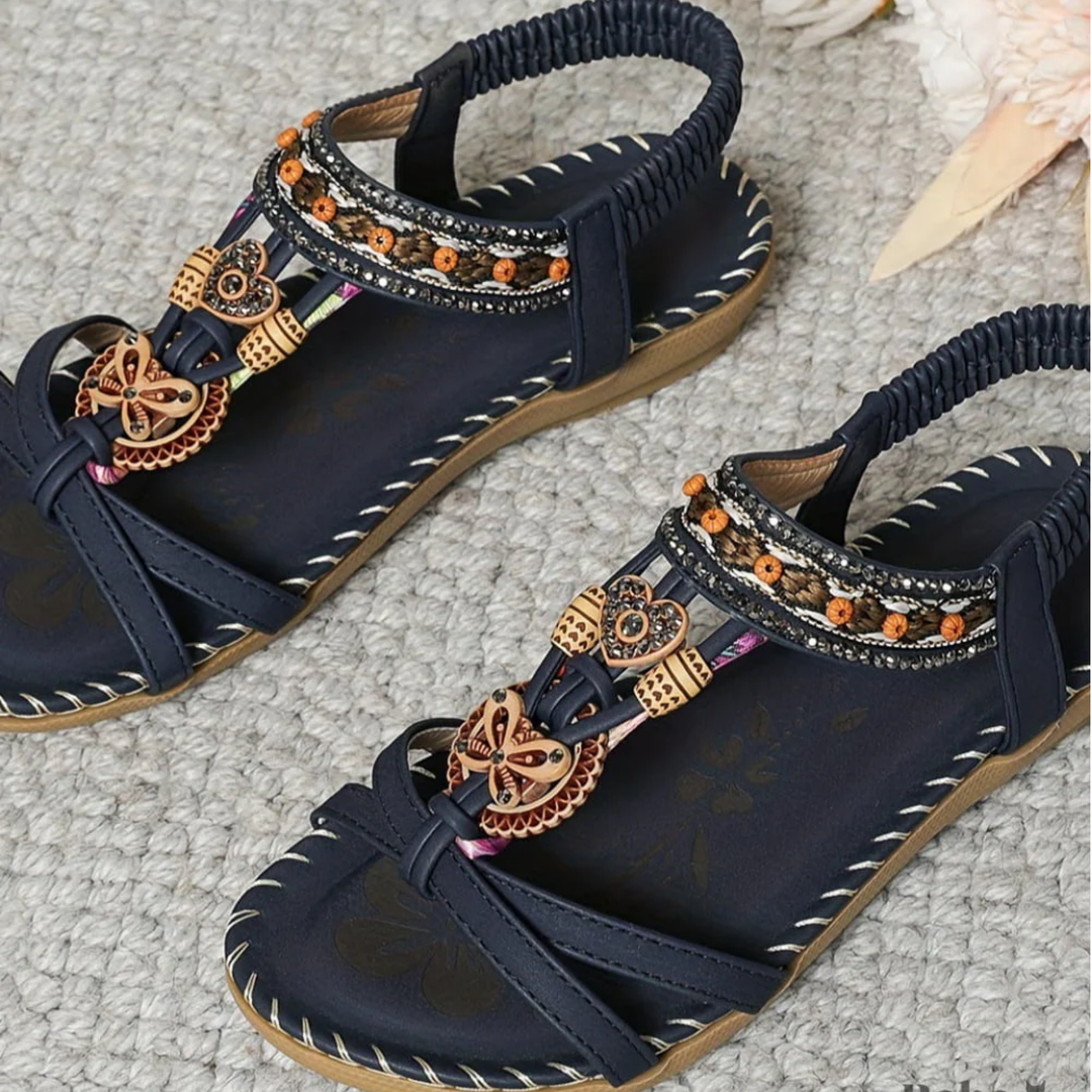 Enjoy everyday comfort with these stylish women's open-toe sandals, perfect casual flats for summer fashion.