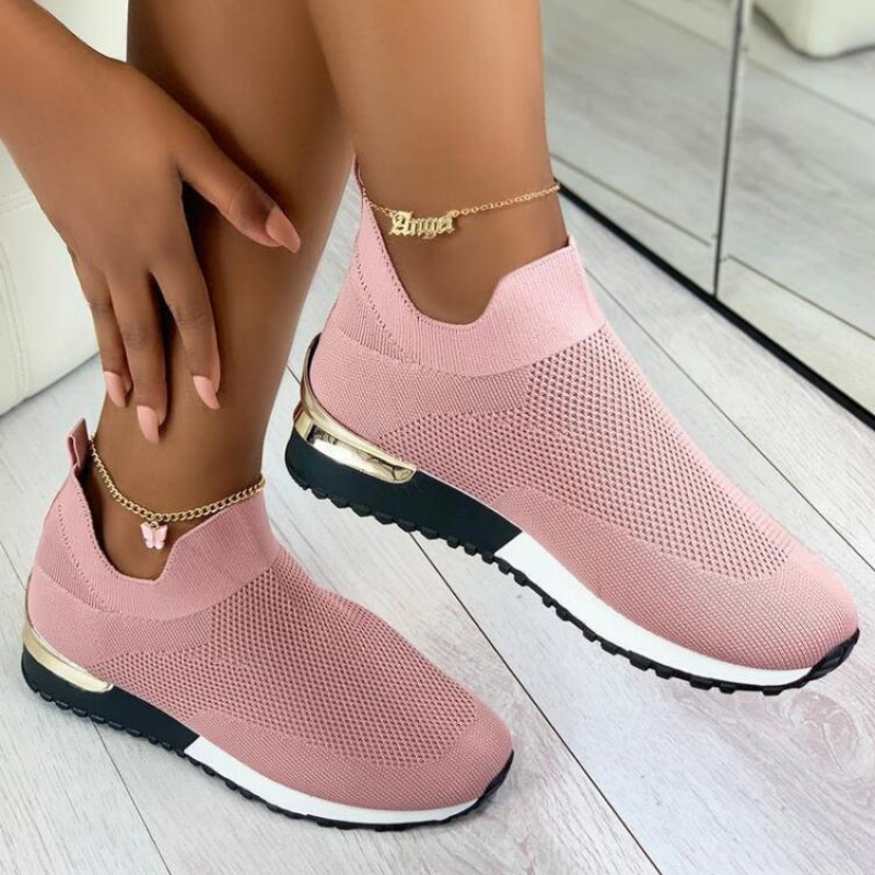 Comfortable women's orthopedic sneakers designed for pain relief, featuring supportive cushioning for everyday wear.