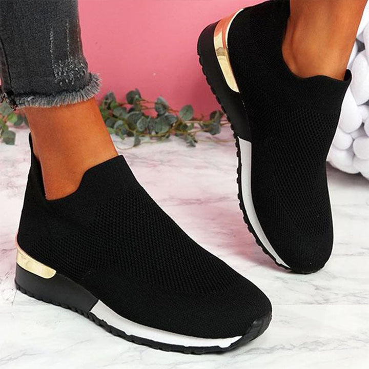 Modern women's orthopedic lace-up sneakers, blending style with effective pain relief and posture support.