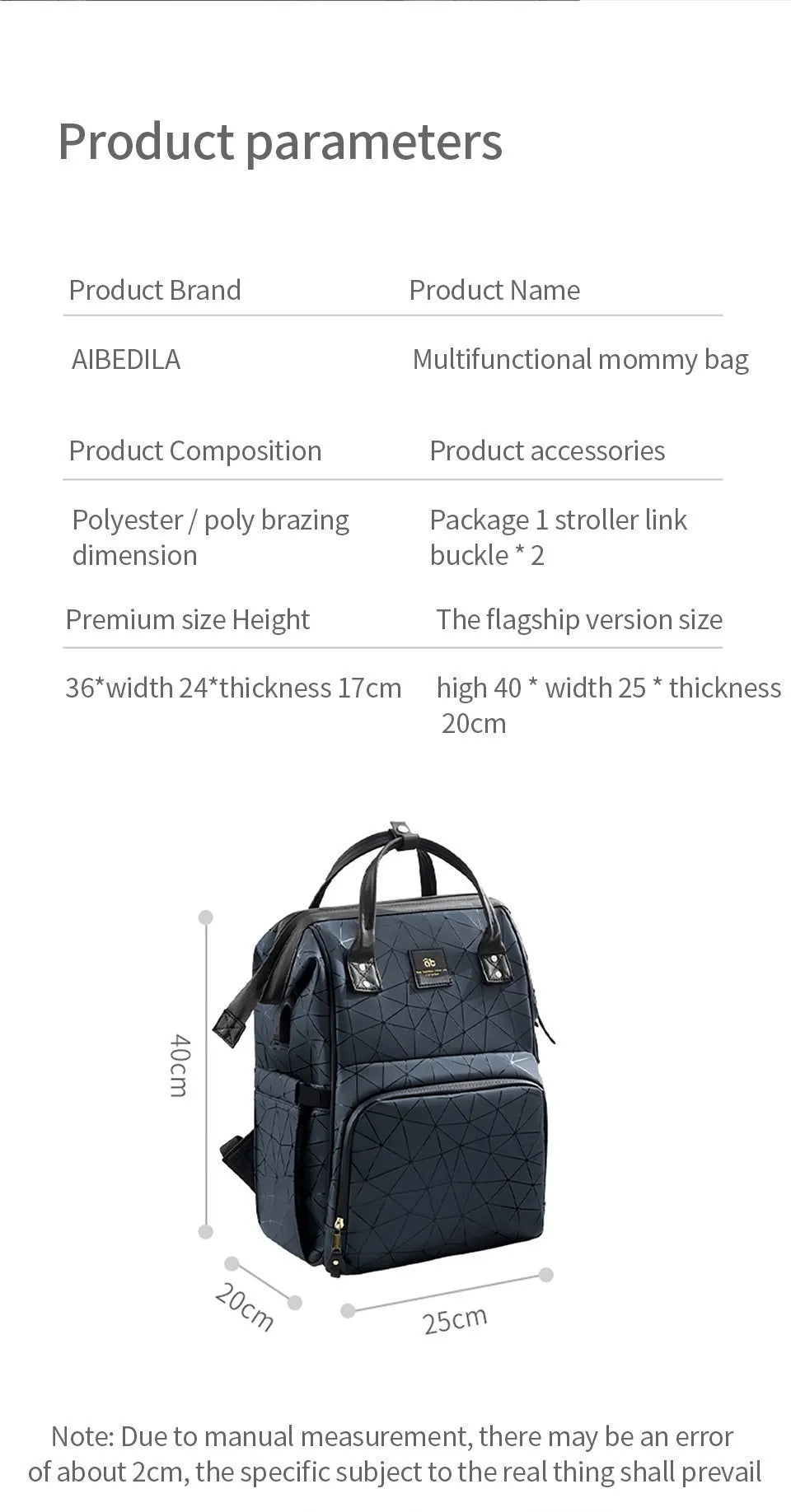Women's travel-friendly waterproof diaper backpack with wide opening.