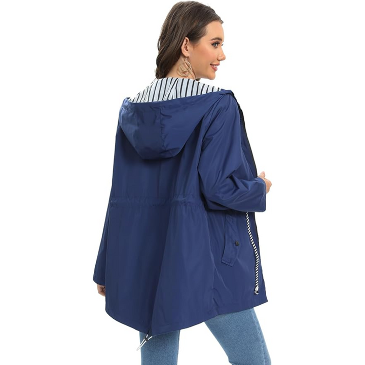Easy-to-wear women's waterproof rain jacket. Complete weather protection with a stylish, comfortable design.