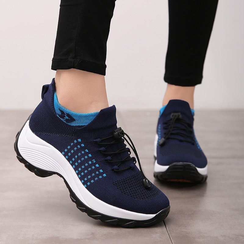 Walk in comfort with these women's supportive sneakers, perfect for all-day wear.