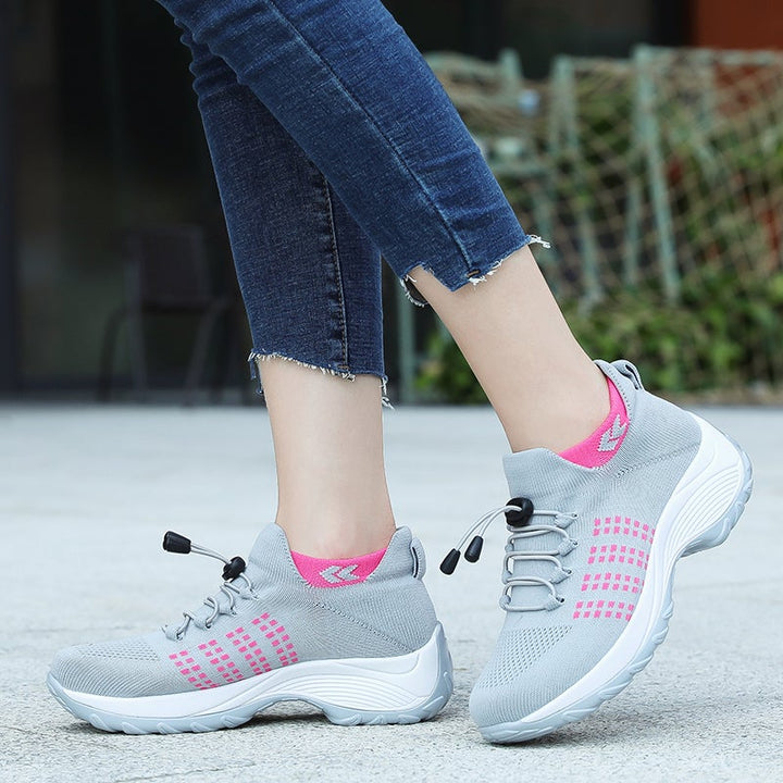 Ergonomic women's sneakers with superior arch support for comfortable all-day wear.