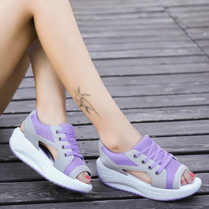 Lace-up women's sandals with an airy, supportive design for ultimate foot comfort. Stylish orthopedic summer footwear.