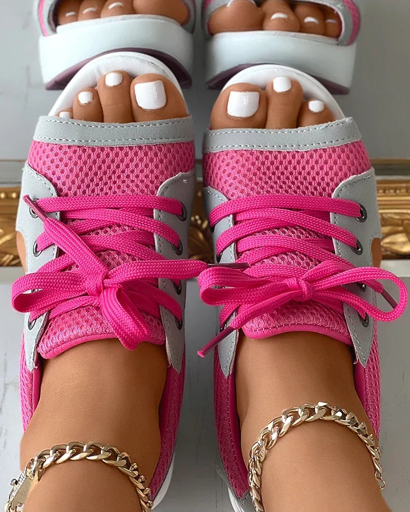 Comfortable women's airy lace-up sandals, supportive and orthopedic. Perfect summer shoes for everyday fashion.