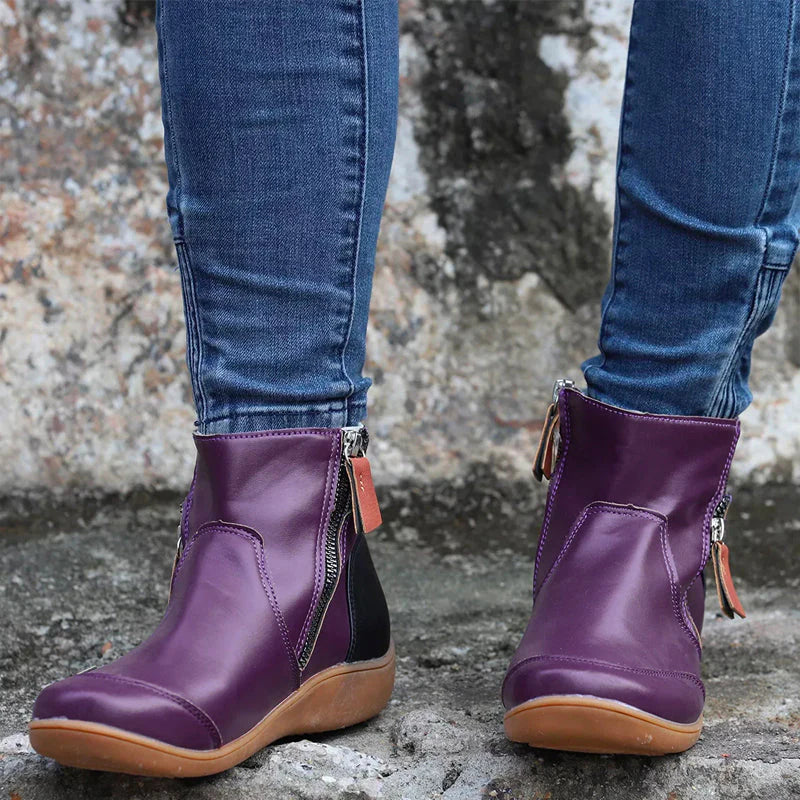 Women's walking ankle boots with advanced orthopedic support for active comfort.