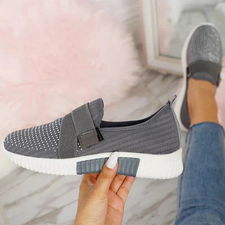 Casual women's slip-on sneakers, highly supportive and comfortable for all-day wear and walking.