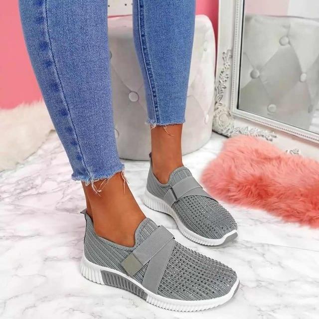 Comfortable walking shoes for women, easy slip-on style with supportive design for active lifestyles.