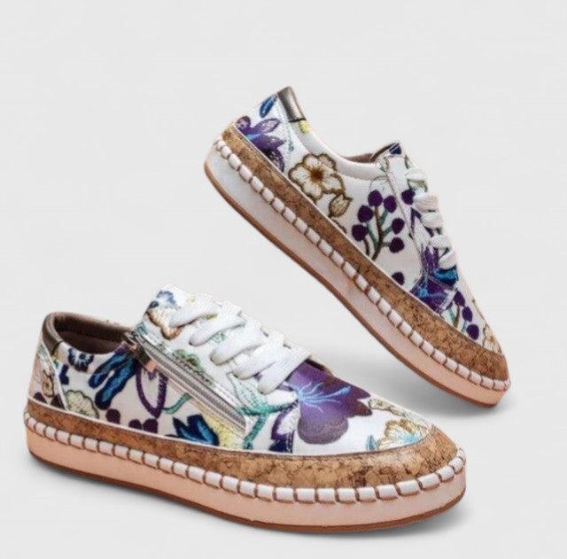 Casual women's slip-on walking shoes featuring orthopedic design & excellent arch support for comfort.