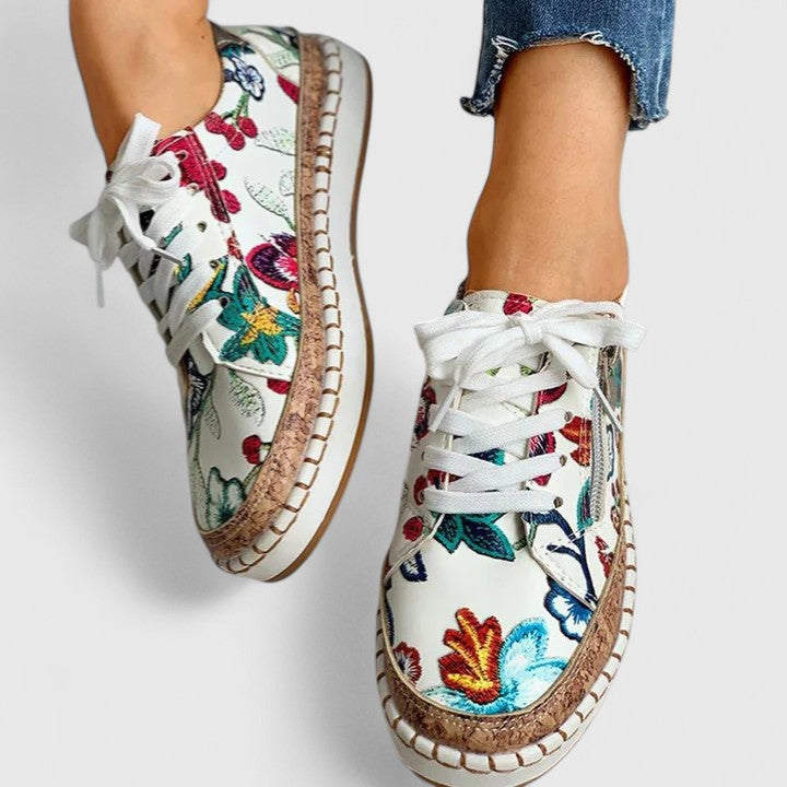 Comfortable women's slip-on walking shoes; stable, flexible design for everyday wear & active support.