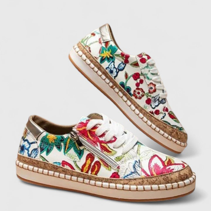 Women's comfortable slip-on walking shoes with superior arch support, perfect for everyday casual wear.
