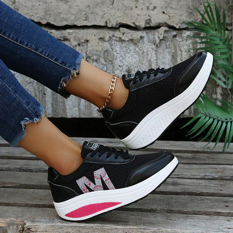 Women's lightweight walking sneakers, offering comfort, support, and breathability.