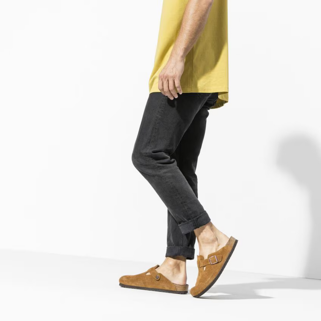 Women's casual taupe clogs offering superior comfort, anatomical footbed, and excellent arch support.
