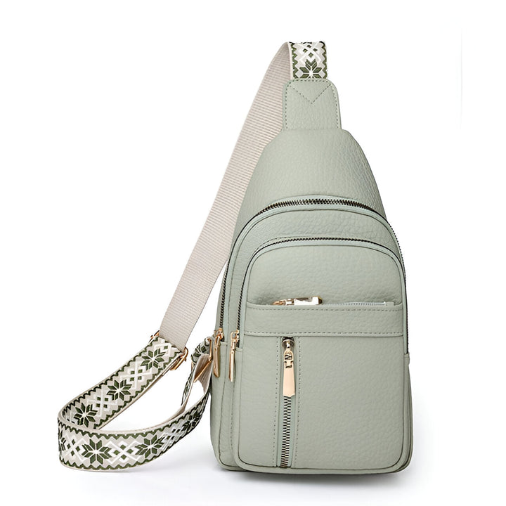 Fashionable textured women's anti-theft sling backpack. Secure crossbody design for daily use or travel.