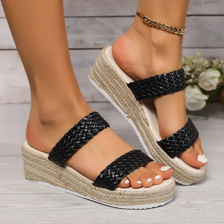 Stylish women's Theodora wedge sandals, perfect for elegant everyday wear.
