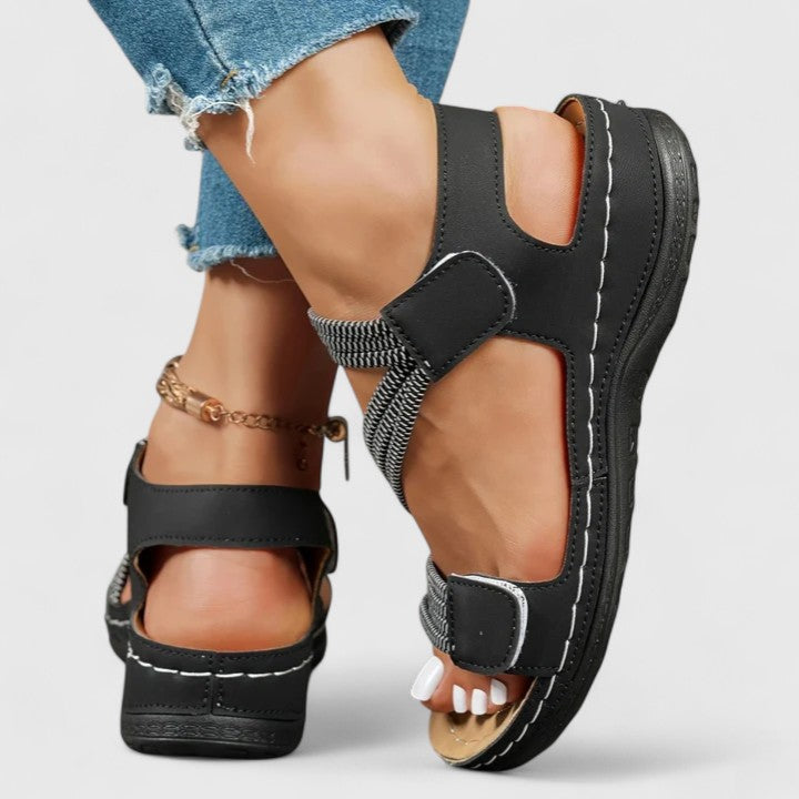 Collection of women's arch support orthopedic sandals in various colors for stylish pain relief.
