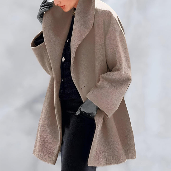 Elegant women's oversized long coat. A timeless fashion statement & versatile layering piece for fall & spring outerwear.