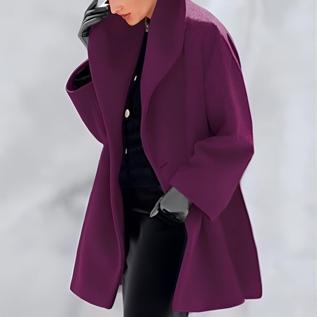 Sophisticated women's oversized coat. Ideal for effortless style, a chic long jacket for winter, fall, & spring.