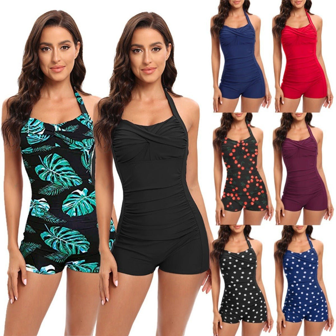 Women's tummy control one-piece swimsuit for active water sports & beach days.