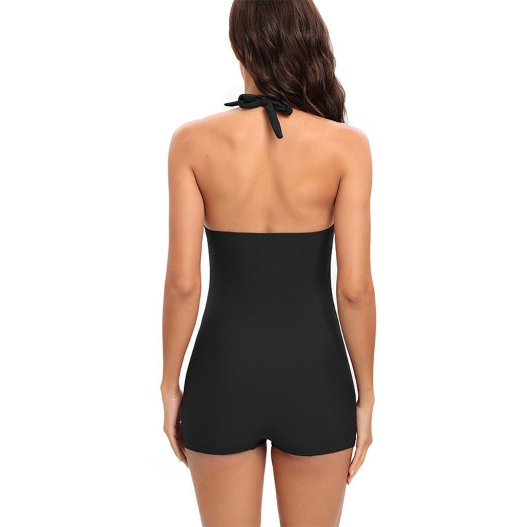 Durable women's one-piece tummy control swimsuit, designed for intense water sports.