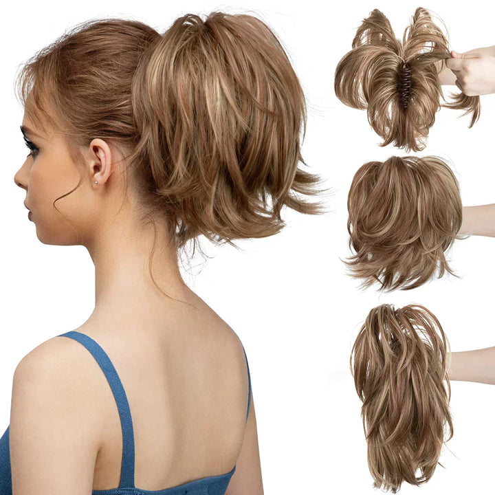 Women's TwistPop ponytail hair extension for instant volume and easy styling. Synthetic, heat-resistant hair accessory.