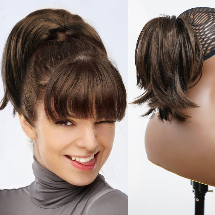 TwistPop instant volume ponytail hair extension. Easy application for a full, stylish, and comfortable updo.