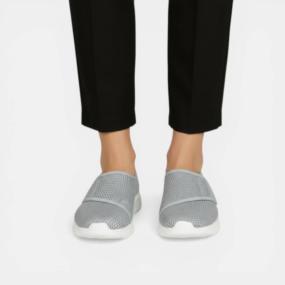 Breathable slip-on women's walking shoes, designed for all-day orthopedic comfort and active support.