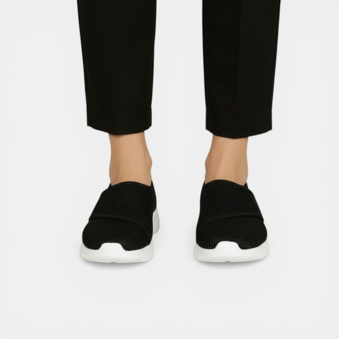 Comfortable women's slip-on orthopedic walking sneakers, perfect for active lifestyle & foot support.