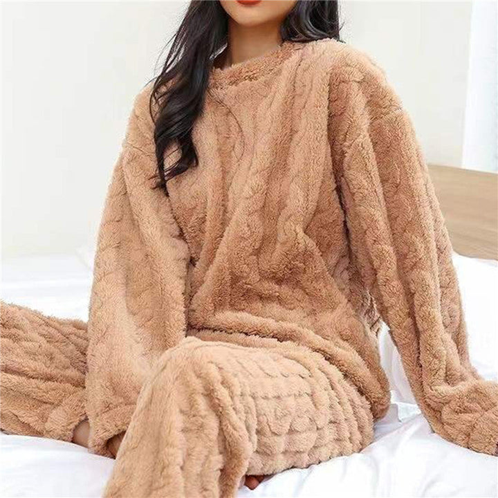 Indulge in comfort with this ultra-soft women's loungewear pajama set, a perfect cozy sleepwear gift.