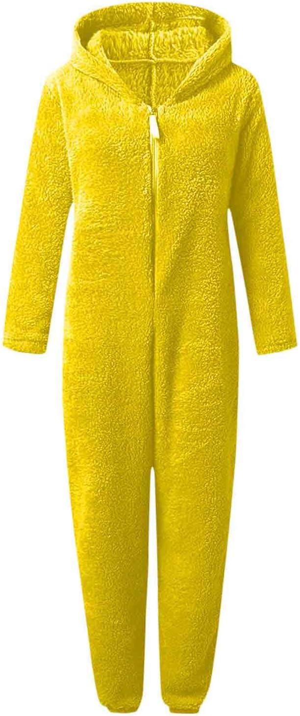 Ultra soft hooded sherpa fuzzy onesie, women's loungewear for comfort.