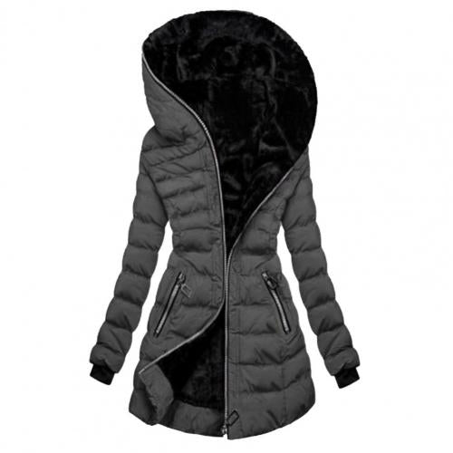 Warm women's long winter coat, a stylish outerwear choice for ultimate cold weather fashion and protection.