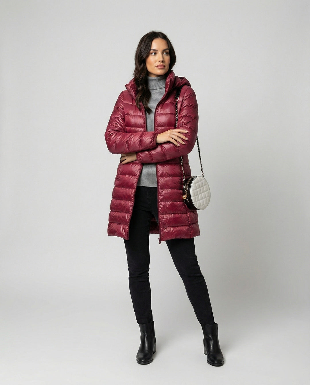 Women's ultralight insulated hooded jacket, perfect transitional outerwear for spring & fall.