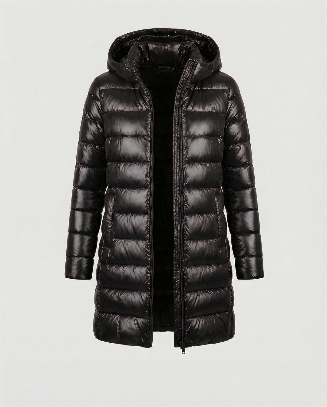 Women's spring/fall jacket, ultralight, insulated, and hooded for versatile protection.