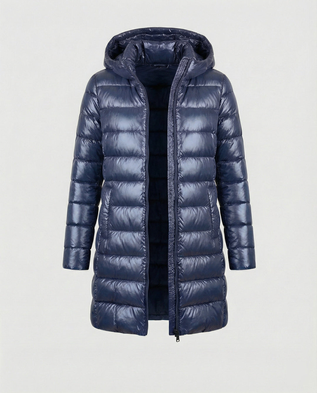 Durable women's ultralight hooded jacket, insulated for warmth without bulk.