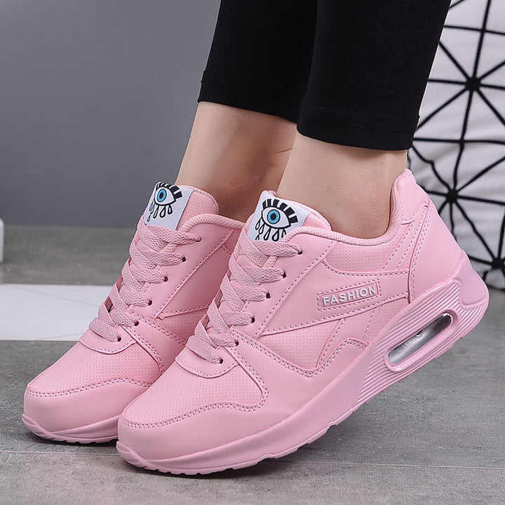 Light blue Valencia women's platform sneakers, stylish & comfortable for casual, all-day wear.