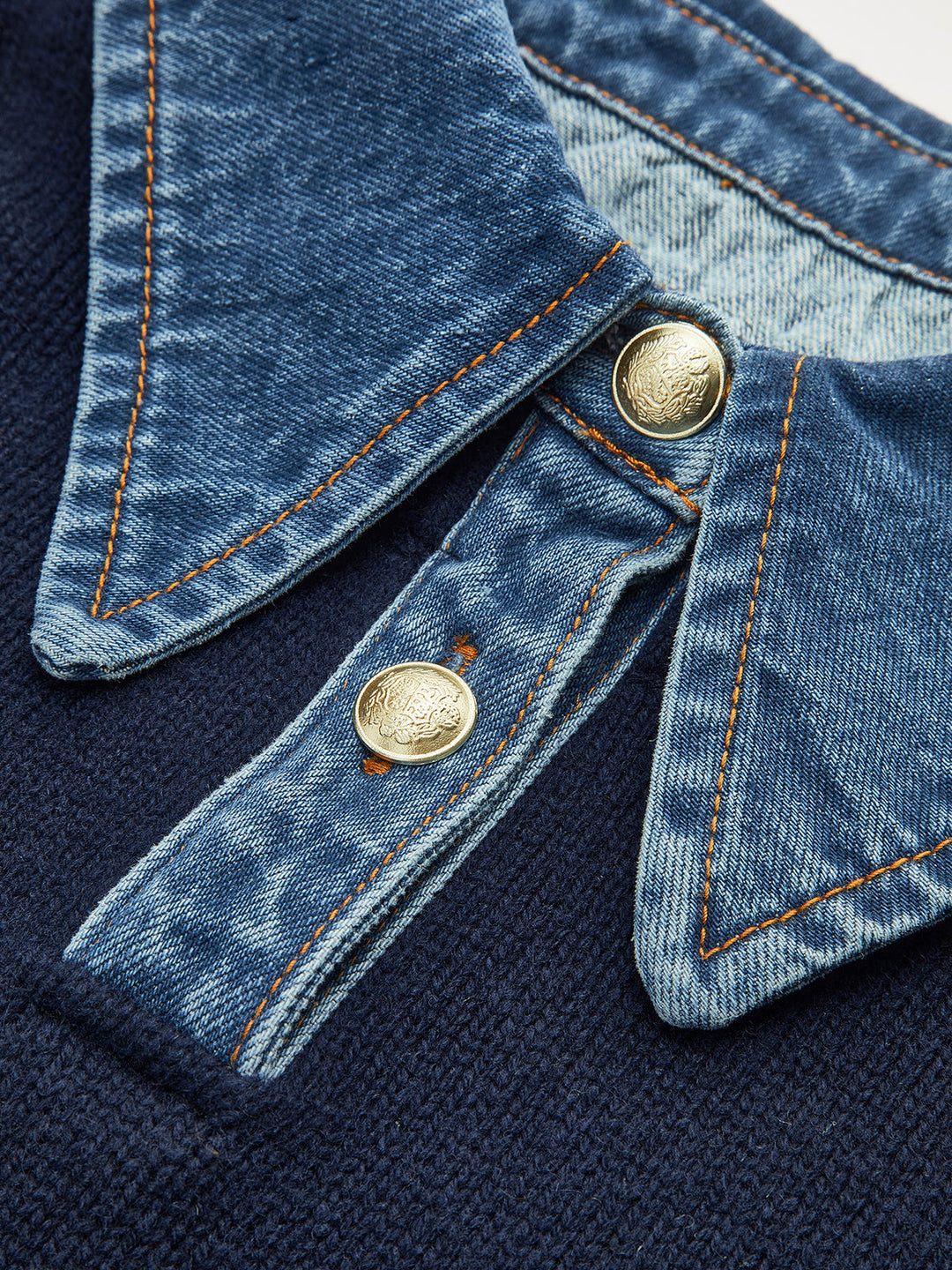 Modern women's lapel sweater with button detail. Versatile 2-in-1 design, perfect for everyday chic fashion.