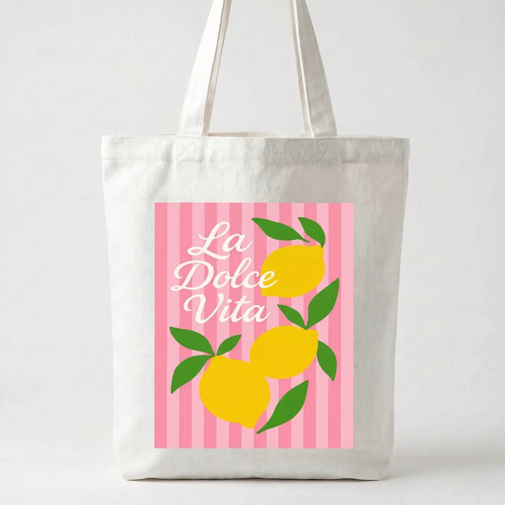 Rear view of a colorful women's printed shoulder tote bag, showcasing its practical and fashionable design.