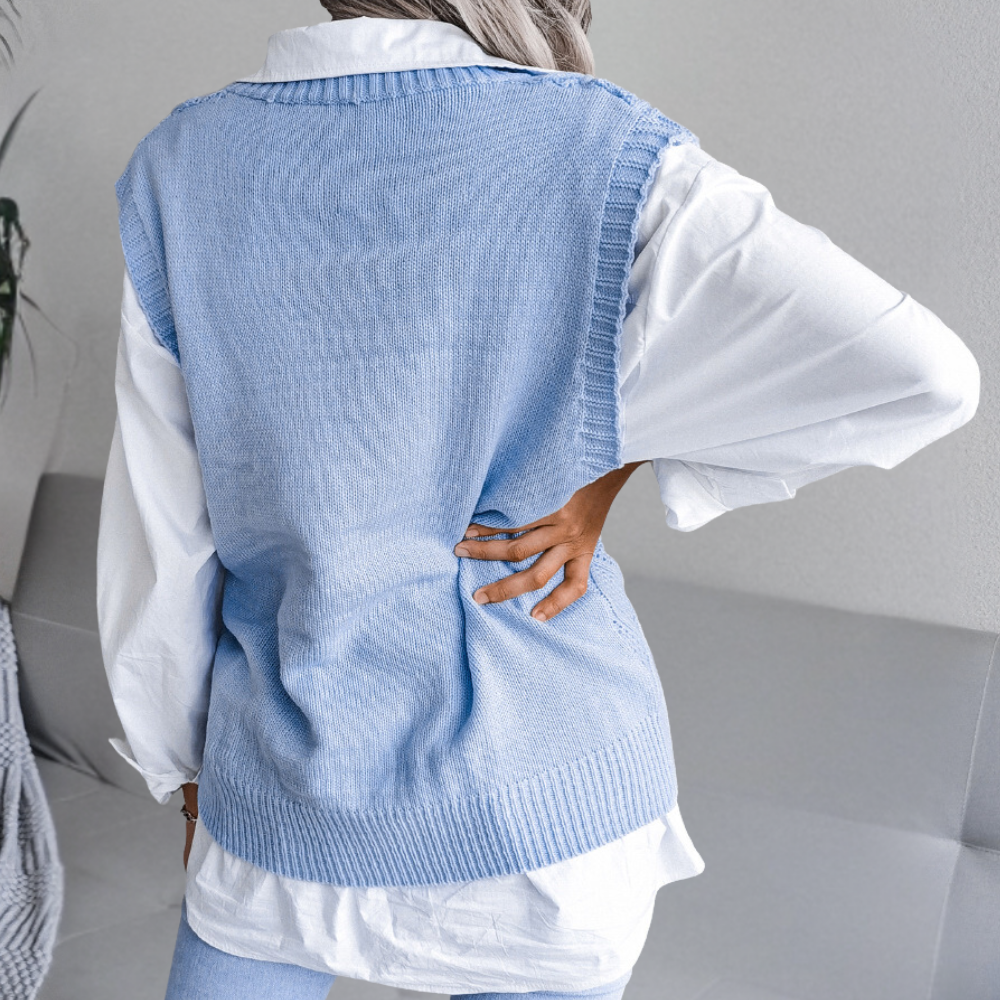 Angeza trendy knitted women's pullover sweater. Comfortable, stylish & perfect for casual everyday wear.